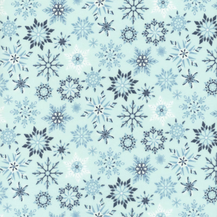 RB Flannel Winter Magic Snowflakes Aqua