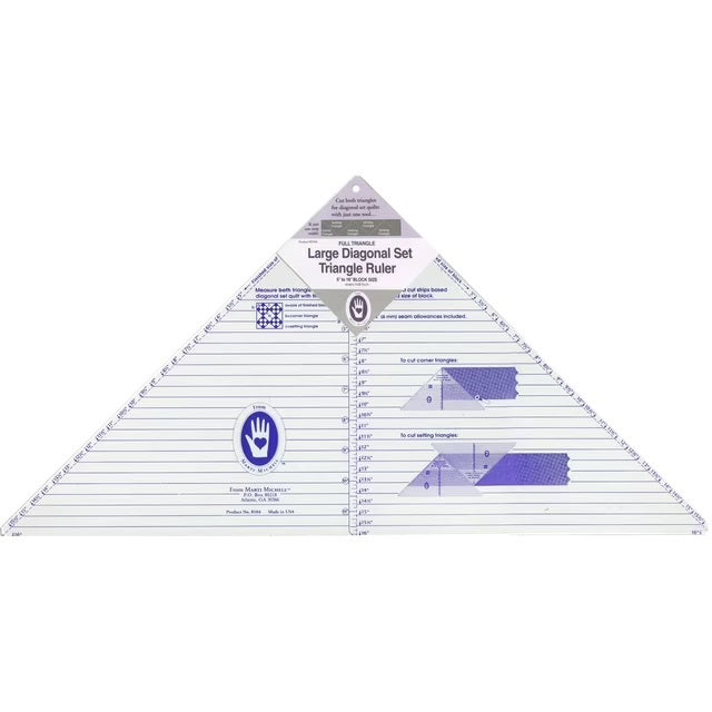 Marti Michell Diagonal Set Triangle Ruler for 5" to 16" Blocks