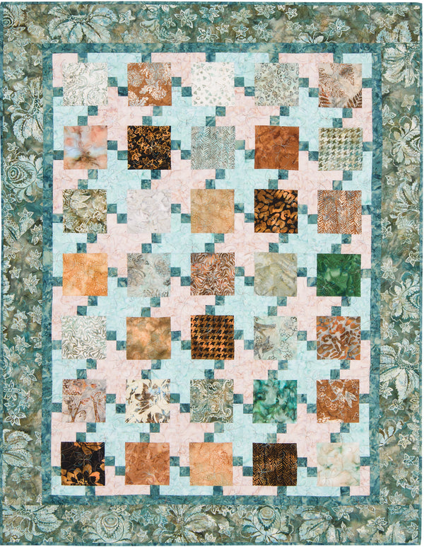 Pixelated quilt pattern