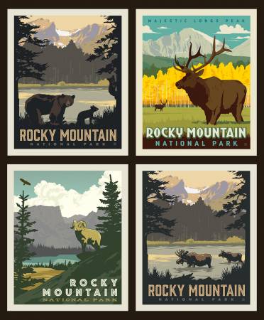 RB National Parks Rocky Mountains Pillow Panel
