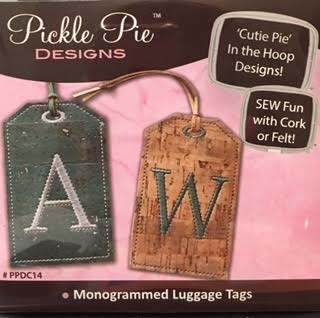 Pickle Pie Monogrammed Luggage Tags CD