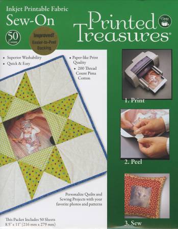Fabric Sheet/ Printed Treasures White