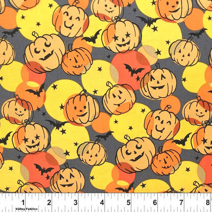 AH Pumpkin Polka Dot Charcoal
