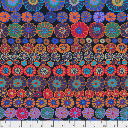 FS Kaffe Fassett Row Flowers - Dark