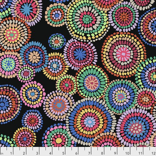 FS Kaffe Fassett Mosaic Circles-Black