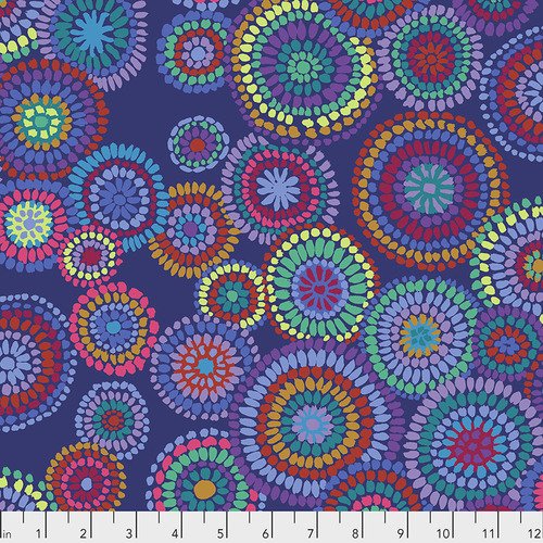FS Kaffe Fassett Mosaic Circles-Blue