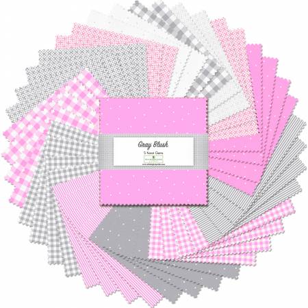 WL 5in Squares Gray Blush 42pcs