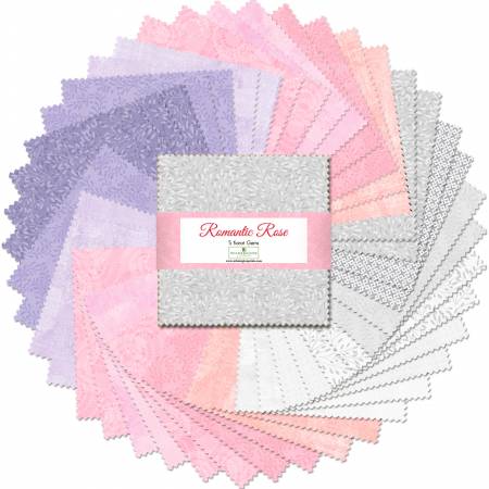 WL 5in Squares Romantic Rose 42pcs