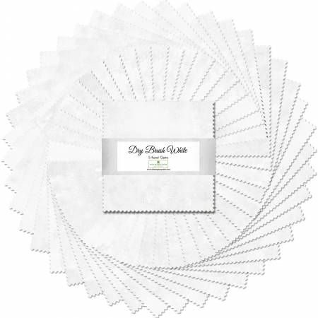 WL Dry Brush White  5in Squares 42pcs 