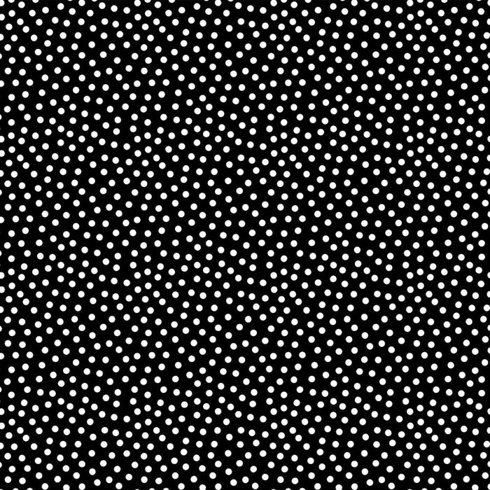 Barely Basics Lots a Dots Quilting Cuddle Black Fabric Per Yard