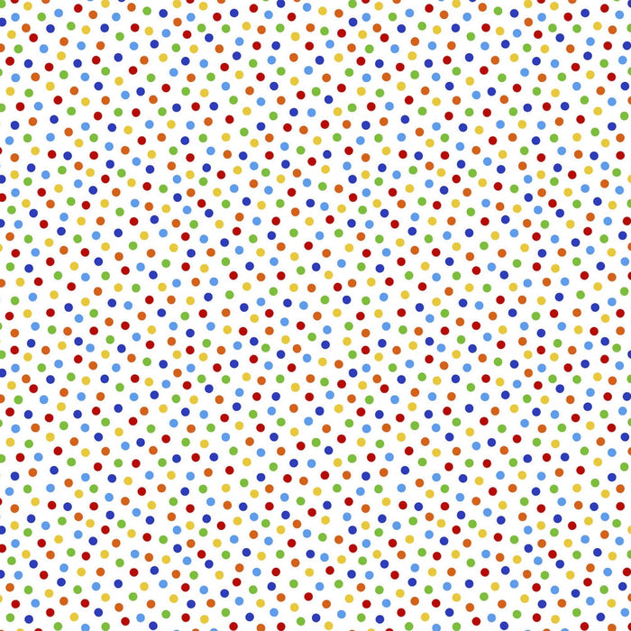Barely Basics Lots a Dots Quilting Cuddle Rainbow Fabric Per Yard