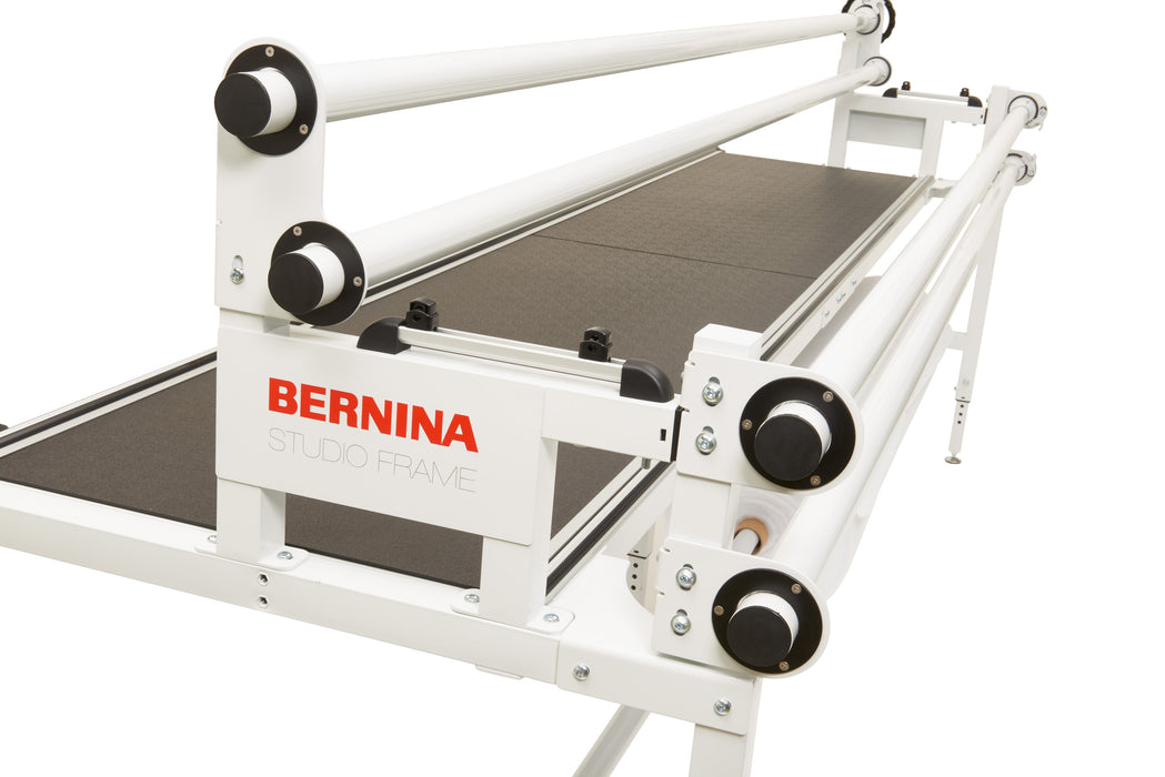 BERNINA Studio Frame, take-up rollers and logo detail