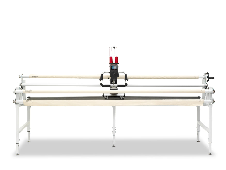 BERNINA Studio Frame, 10-foot, front view with leaders and machine (machine sold separately)