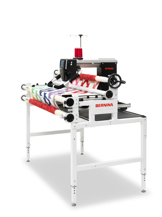 BERNINA Studio Frame, 5-foot, angled with quilt loaded
