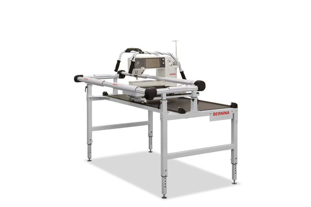 BERNINA Hoop Frame, angled view with Q Series machine (machine sold separately)