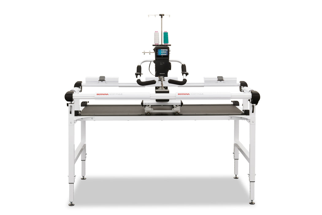 BERNINA Hoop Frame, front view with Q Series machine and handles (machine sold separately)