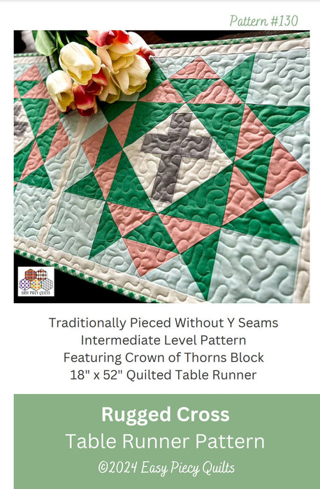 Rugged Cross Table Runner Pattern - Paper Print Version