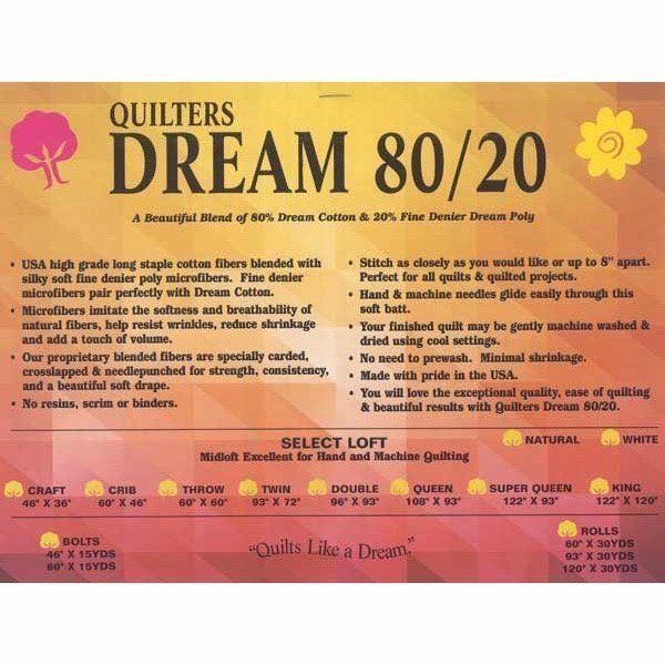 QD Cotton 80/20 Craft White
