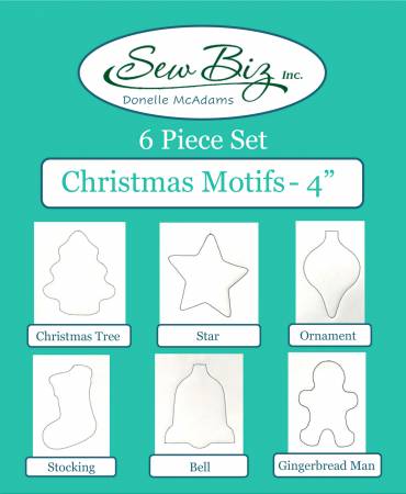 High Shank Sew Biz 6pc Christmas Motif Template Set