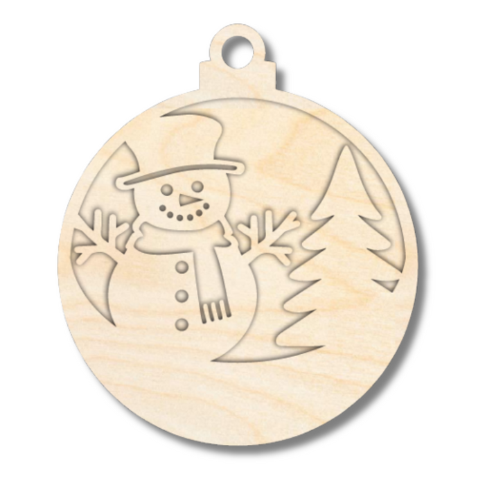 Unfinished Wood Layered Christmas Character Ornaments | 2 Piece | 5" Tall | 1/8" Wood | Wood Craft DIY