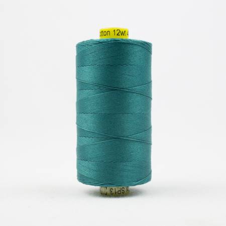 Spagetti Solid 12wt Cotton Thread  400m Deep Ocean Green Blue