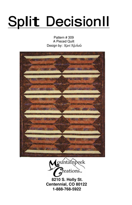 Split Decision II quilt pattern
