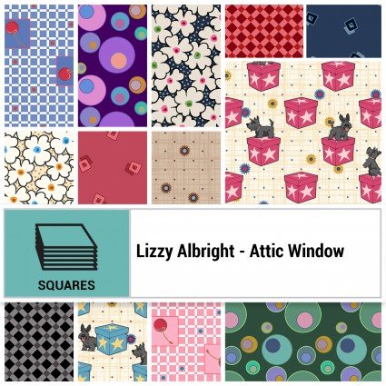 Lizzy Albright - Attic Window 10in. Squares