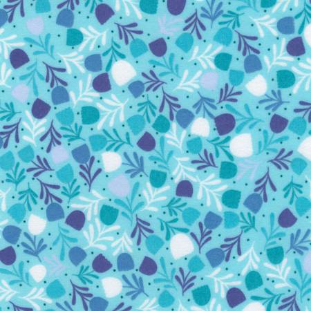RK Flowers Aqua Flannel