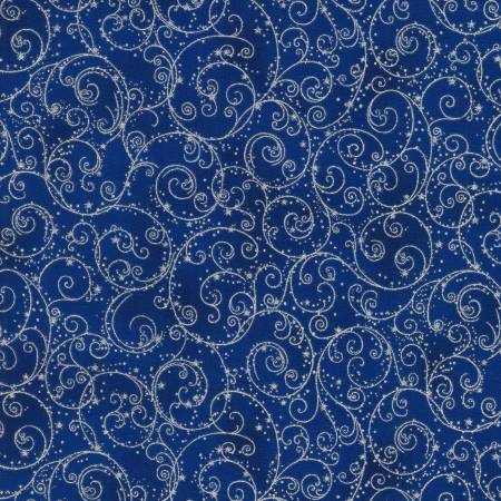 RK Holiday Flourish 14 19924 9 Swirls Navy 