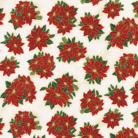 RK Holiday Charms Poinsettia Holiday Christmas w/Metallic