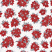 RK Holiday Charms Poinsettia Scarlet Christmas w/Metallic