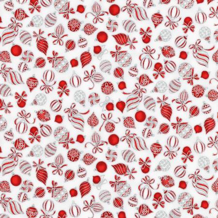 RK Holiday Charms Ornaments Scarlet Christmas w/Metallic