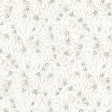 RK Holiday Flourish Leaves Blanc w/Metallic