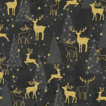 RK Traditional Trimmings Reindeer Charcoal w/Metallic