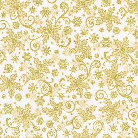 RK Traditional Trimmings Poinsettias Ivory w/Metallic