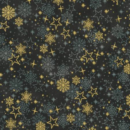 RK Traditional Trimmings Stars Black w/Metallic