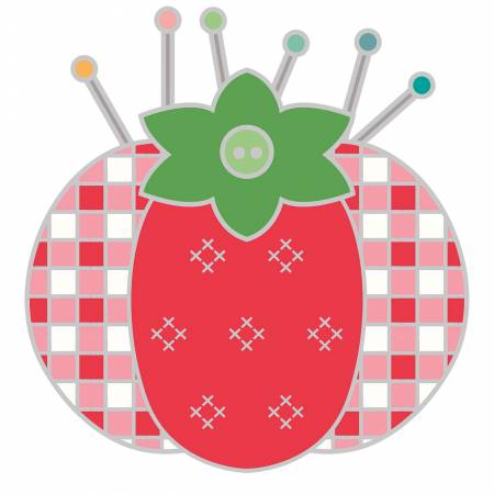 RB My Happy Place Tomato Pin Cushion Needle Minder