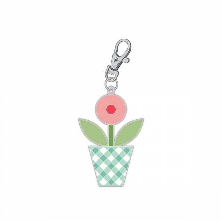 RB Gingham Garden Enamel Happy Charm