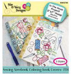 Sewing Notebook Coloring Book Covers - ITH