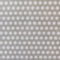 MM Swiss Dots on Minky silver/white