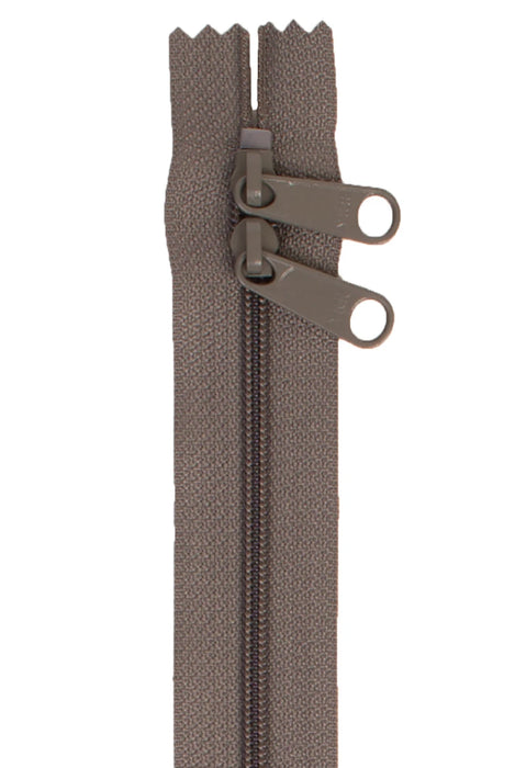 30in Double Handbag Zipper - Taupe