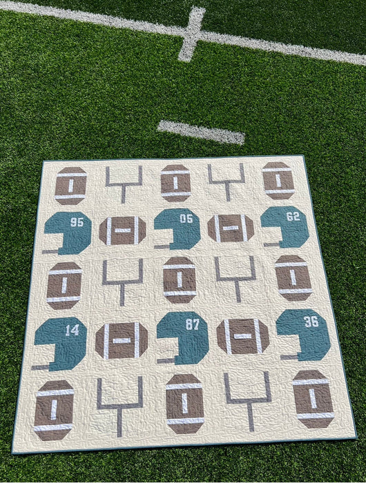 Team Football Quilt Pattern - Paper Print Version