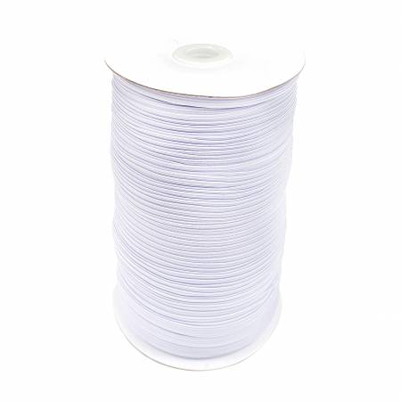 White Flat Elastic 1/4in 