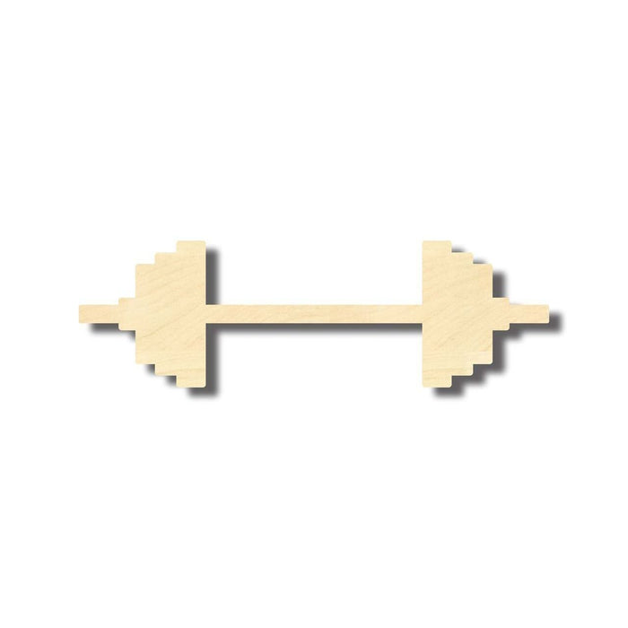 Unfinished Wood Barbell Weights Shape - Craft - Music - up to 46" DIY