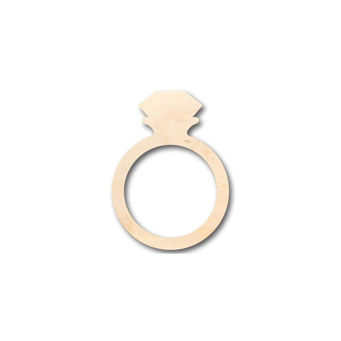 Unfinished Wood Diamond Ring Shape - Craft - up to 46" DIY