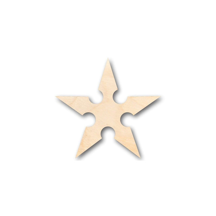 Unfinished Wood Ninja Star Shape - Craft - up to 46" DIY