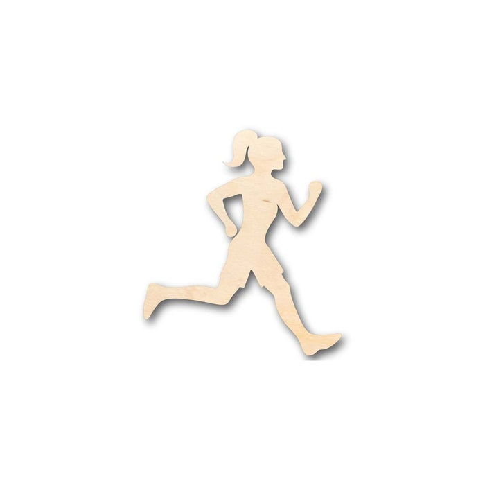 Unfinished Wood Running Girl Shape - Track Cross Country - Sports - Room Decor - up to 46" DIY