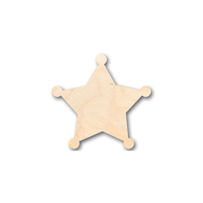 Unfinished Wood Sheriff Badge Shape - Law Enforcement - Craft - up to 46" DIY