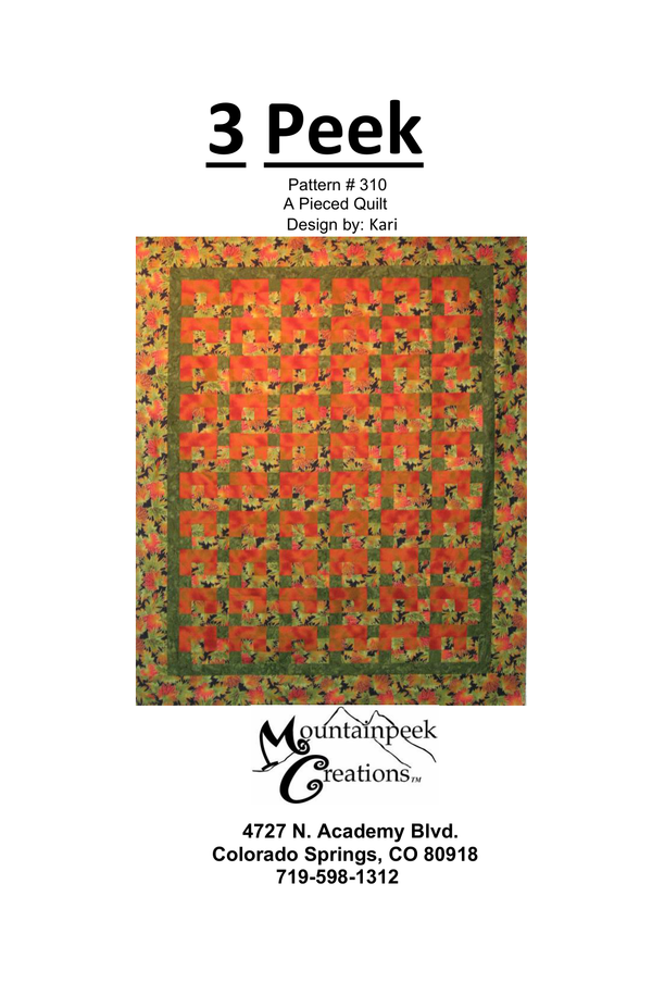 3 Peek quilt pattern