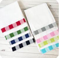 AAB Vintage Black Gingham Dishtowel